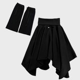 (SET) WARMER SKIRT & MILD LEG WARMER _BLACK