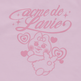 25SS ウーマンオパンチュウサギクロップ半袖Tシャツ ライトピンク