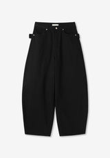 DE バックポイント ワイドバルーンパンツ