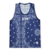 Mesh Oversized Sleeveless Paisley