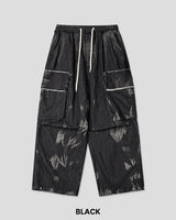 Terry Cargo Denim Pants