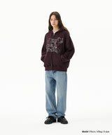 EMPTY STRIPE ZIP UP HOODIE