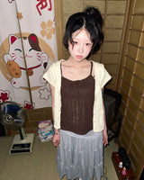 (2color) Tie Wrap Tiered Skirt