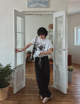 ハッピーピクチャープリンティング半袖Tシャツ