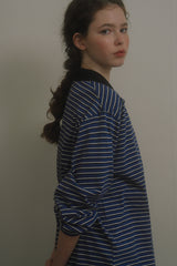 Weekly collar t-shirt_blue