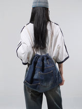 (UNISEX) デニムロープストリングジムサック