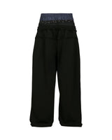 Stud underwear sweatpants - Black