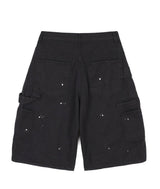 Double Knee Chino 8-Bermuda Pants - Black