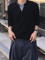 エッセンシャルディープヘンリーニット 3C