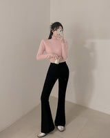 Hairy turtleneck knit