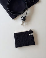 Cable flat pouch - black , S size