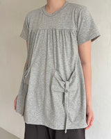 Button Pintuck Tee (2colors)