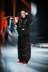 TRIPPY RB VARSITY JACKET BLACK