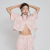 PIO JACQUARD CROP JACKET_PINK