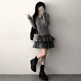 Shade Punching Pattern Snap Eyelet Cardigan