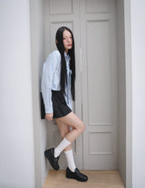 TIE HALF SHIRT(BLUE)