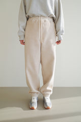 Wool jogger pants, Cream