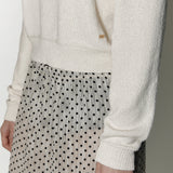 Boucle off shoulder Ivory