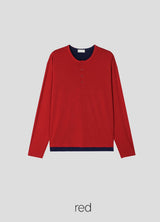 two-tone layered hem tee
