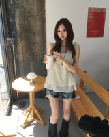 Vintage washing damage shorts