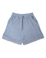 LAYERED TERRY SHORTS (LIGHT BLUE)