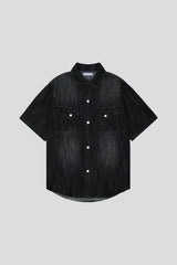 LMN Labo Slab Western Short-Sleeve Denim Shirt (5 colors)