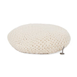 Heart Chain Crochet Beret / Beige
