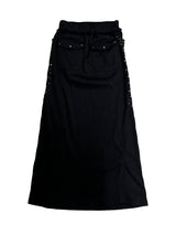 shining studded knit long skirt