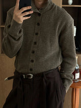[F/W] Highneck button crop knit cardigan(3color)