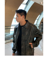 Vintage Curve Leather Jacket