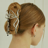 バタフライビーズメタルヘアクルー