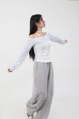 Lace Mini Star T-shirt_white