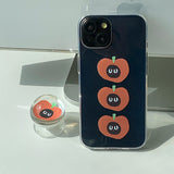 アップルキャットフォーンケーススマホグリップセット