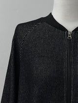 pair wool stripe zip-up (unisex)