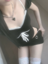 Hacken Ribbon Lace Top (black)