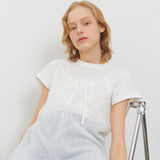 ストラップノースリーブレイヤードビスチェワンピース WHITE