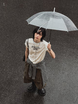 Bulky pintuck cargo Bermuda pants