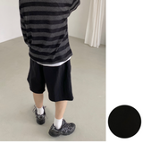 Nylon wide banding half pants 2C