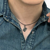 1980s vintage cassette tape necklace