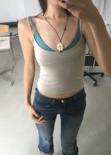 LAYER CROP SLEEVELESS (3color)