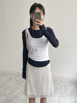 Melo Flower Chiffon Midi Skirt