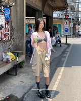 ベージュポケットカーゴ 5/4 ミドルパンツ