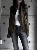 suede drape rider jacket (2color)