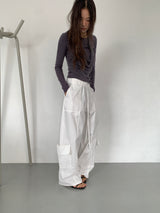 FOLD CARGO WIDE PANTS (5C)