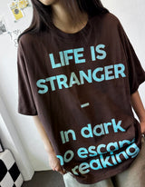 Ody Letter Graphic Oversized T-Shirt 4color