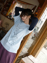 26SS★ [BAONHAUS] セーデンモダルレイヤードラウンドTシャツ