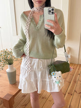 [MADE] Rules Button Henley Neck Knit