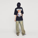 24FW WORLD WIDE GLOBE BEAR ARTWORK SHORT SLEEVE T-SHIRT (OVERSEAS EXCLUSIVE) BLACK