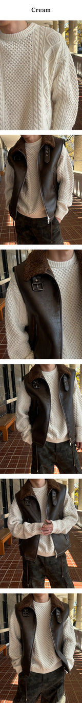 [F/W] ウールツイストケーブルニット (4色)