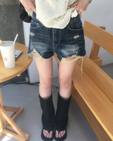 Vintage washing damage shorts